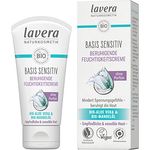 lavera basis sensitiv Beruhigende Feuchtigkeitscreme - Naturkosmetik - vegan - Bio-Aloe Vera & Bio-Mandelöl - feuchtigkeitsspendend - Tagescreme - ohne Parfüm - PETA-zertifiziert - 1 x 50 ml