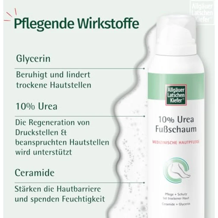 Allgäuer Latschenkiefer 10% Urea Fußschaum | Luftig-seidiger Fußschaum für eine sanfte Pflege und geschmeidig-zarte Füße | Mindert Druckstellen an trockenen Füßen | 150 ml – Bild 4