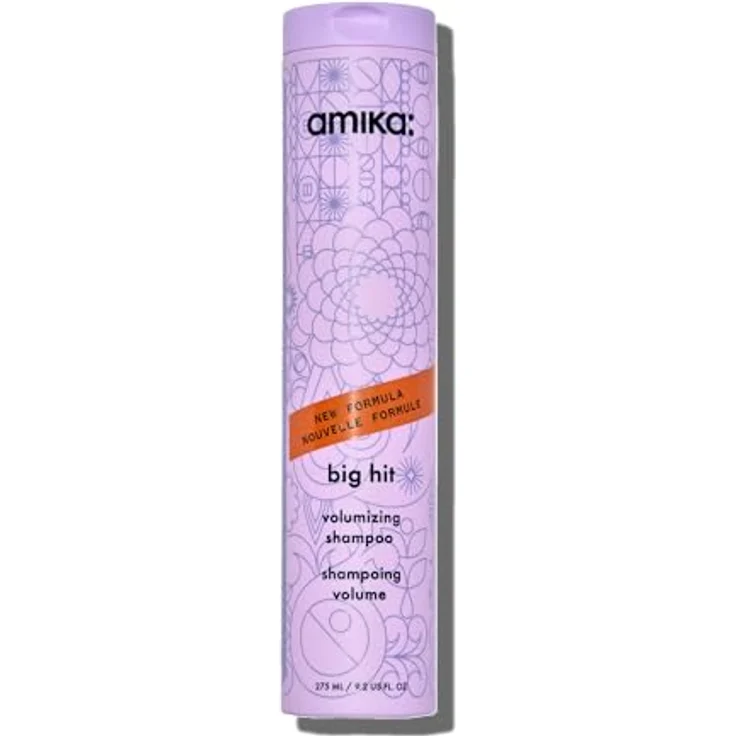 Amika Big Hit Volumizing Shampoo 275 ml, Volumen-Shampoo für feines bis mittleres Haar, sofortiges und langanhaltendes Volumen, mit Koffein und Glycerin, vegan – Bild 1