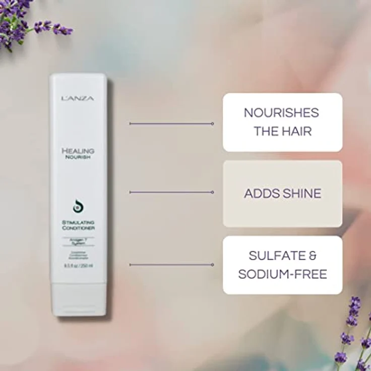 L'ANZA Heilung Nähren Stimulierender Conditioner (250 ml), Fördert Gesundes Haarwachstum, Beseitigt Abgestorbene Hautzellen, Talg, Rückstände und DHT, für Gesundes Haar & Kopfhaut, Haar Pflegespülung – Bild 4