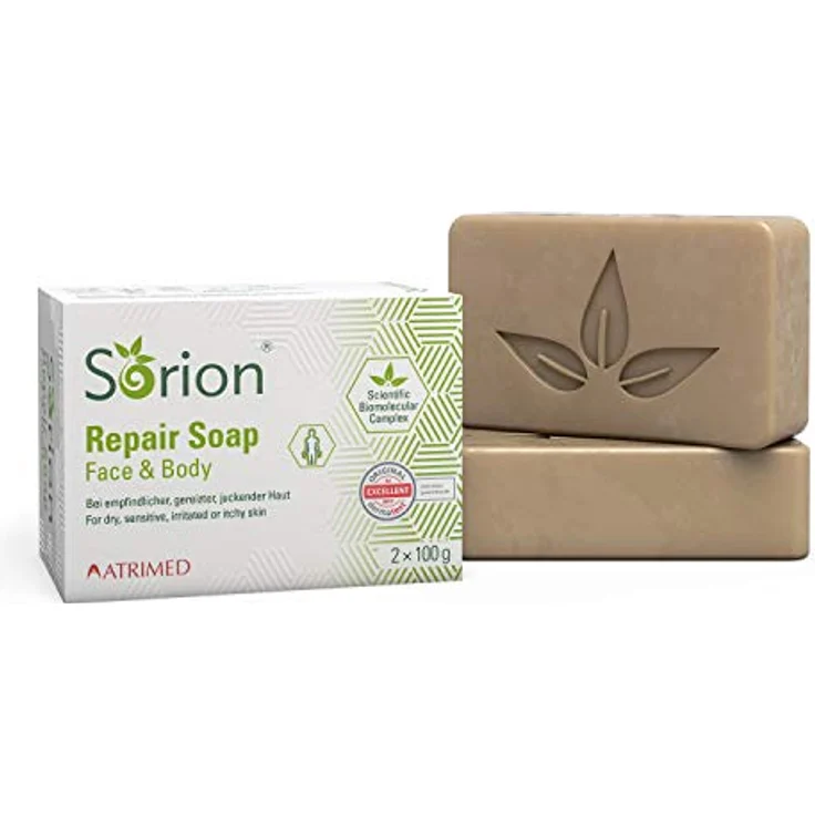 Sorion Repair Soap - Auch zur Hautpflege bei Schuppenflechte, 2 × 100 g ), 2 Stück (1er Pack) – Bild 3