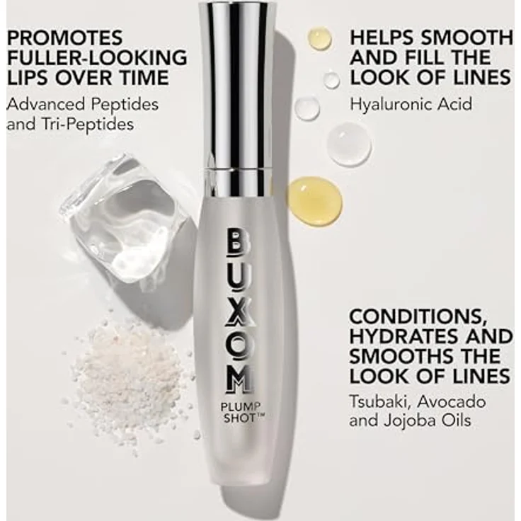 Buxom PLUMP SHOT™ COLLAGEN PEPTIDES ADVANCED PLUMPING MULTICHROME LIP SERUM, Glitzer-Lipgloss mit vergrößerndem Effekt, Farbton Celestial Nude, 4 ml – Bild 3