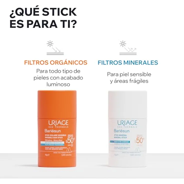 Uriage Bariésun Mineral Stick SPF 50+, Sonnenschutz für empfindliche Gesichtsstellen, 18 g, mineralische UV-Filter, schützend und pflegend – Bild 6
