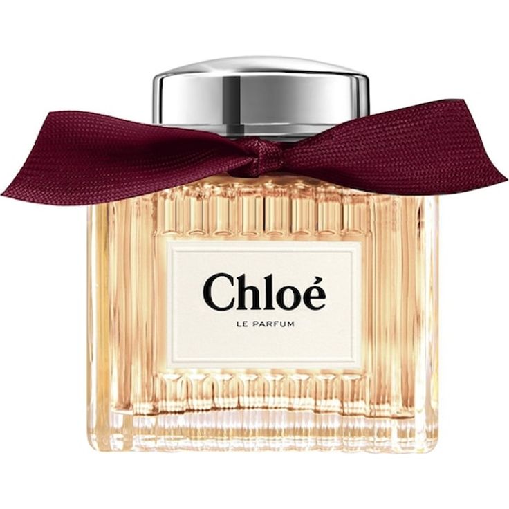 Chloé Le Parfum Eau de Spray Damen 100 ml, blumiger Duft mit Orangenblüte und Rose, ikonischer Flakon in gold lackiertem Plissée-Glas mit burgunderrotem Band