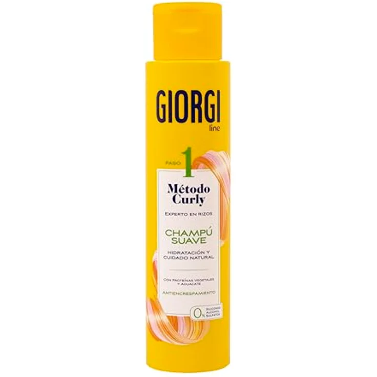 Giorgi Line Weiches Shampoo, Curly-Methode, spektakuläre Locken, 0% Alkohol, 0% Silikone, 0% Sulfate, mit pflanzlichen Proteinen und Avocado, 350 ml – Bild 1