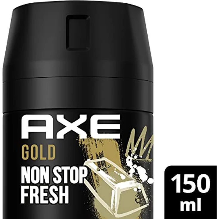 Axe Bodyspray Gold Deo, ohne Aluminium, 150 ml, 3er Pack, bekämpft Körpergeruch mit Agarholz und Vanille, 48 Stunden Schutz – Bild 3