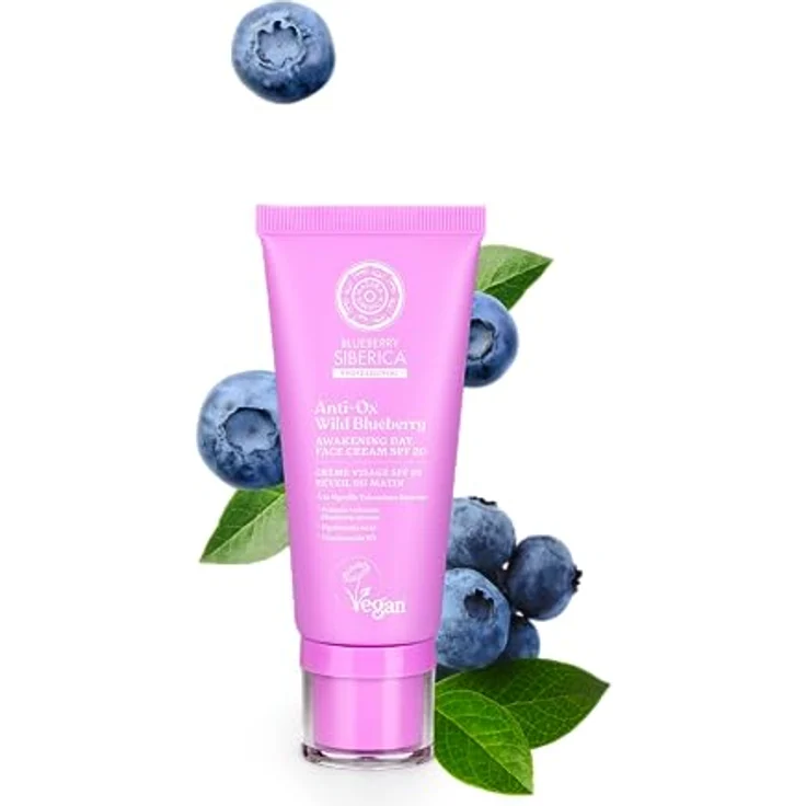 Natura Siberica Awakening Day Face Cream SPF 20, 50 ml, Anti-Ox Wild Blueberry, vegane Gesichtscreme für Damen mit intensiver Feuchtigkeit und Umweltschutz – Bild 3