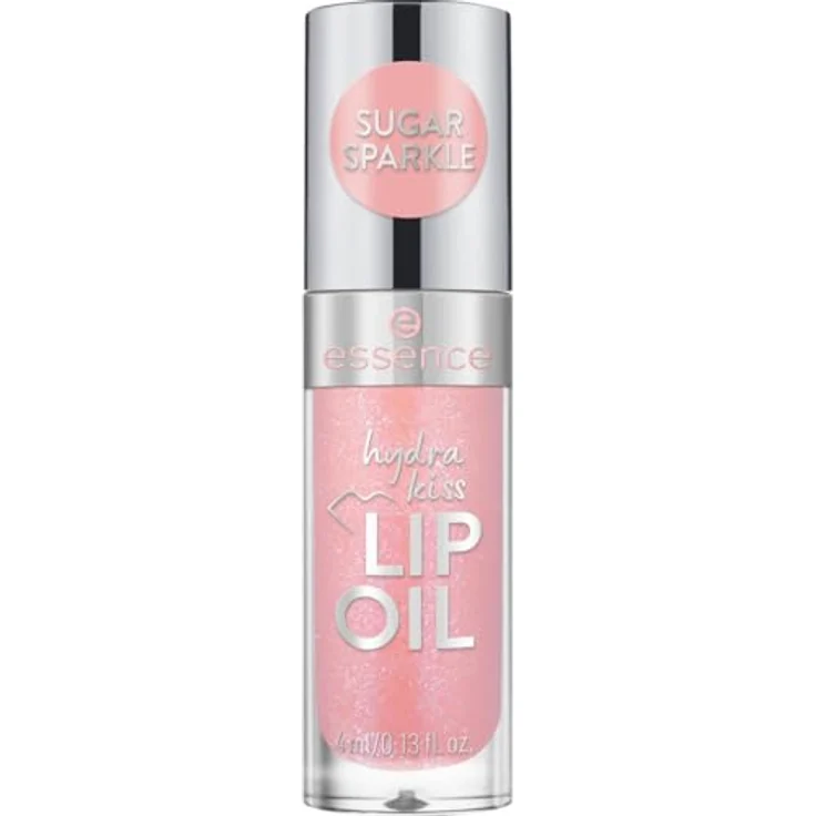 essence Hydra Kiss, hydratisierendes Lippenöl in Farbton 10 Sugar Sparkle, 4 ml, vegan, spendet Feuchtigkeit und glättet feine Linien – Bild 1