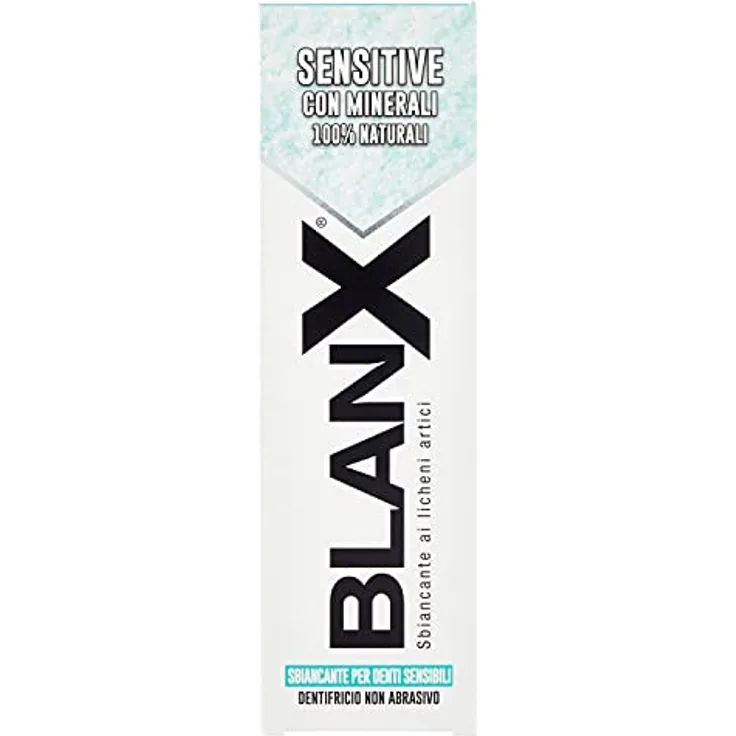 Blanx, Zahnpasta für empfindliche Zähne, Mundhygiene auf Basis von arktischen Flechten, Hydroxyapatit, Kaliumchlorid und Xylitol, 75 ml