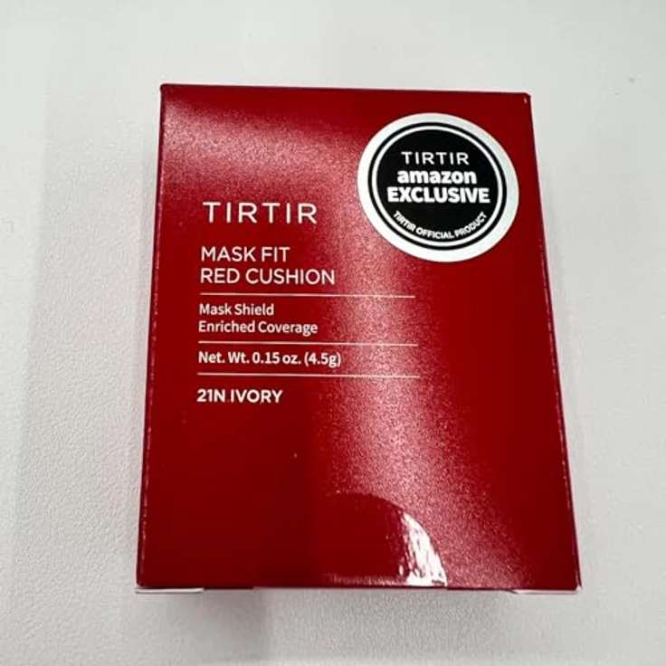 TIRTIR Mask Fit Red Cushion Mini, langanhaltendes Make-up mit Schwämmchen, 21N Ivory, 4.5 g – Bild 2