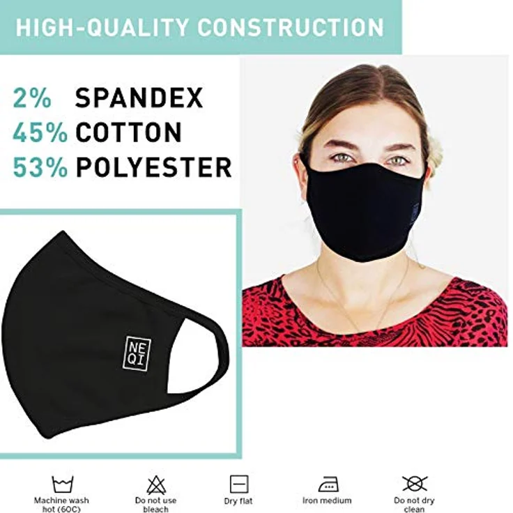 NEQI Community Black M-L Behelfsmaske 3 Stück – Bild 5