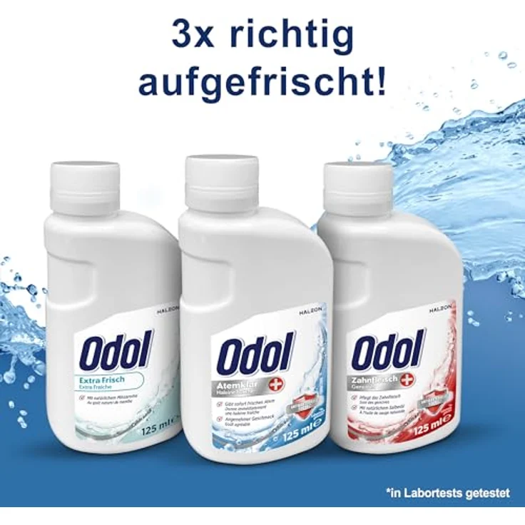 Odol med 3 Zahnfleisch Plus, alkoholfreie Mundspülung zur Zahnfleischpflege, 125ml – Bild 2
