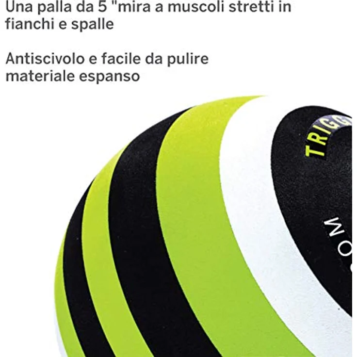 Trigger Point MB5 Massage Ball, 12,5 cm für Tiefenmassage mit EVA/Schaumgummi-Oberfläche, hygienisch und rutschfest – Bild 2