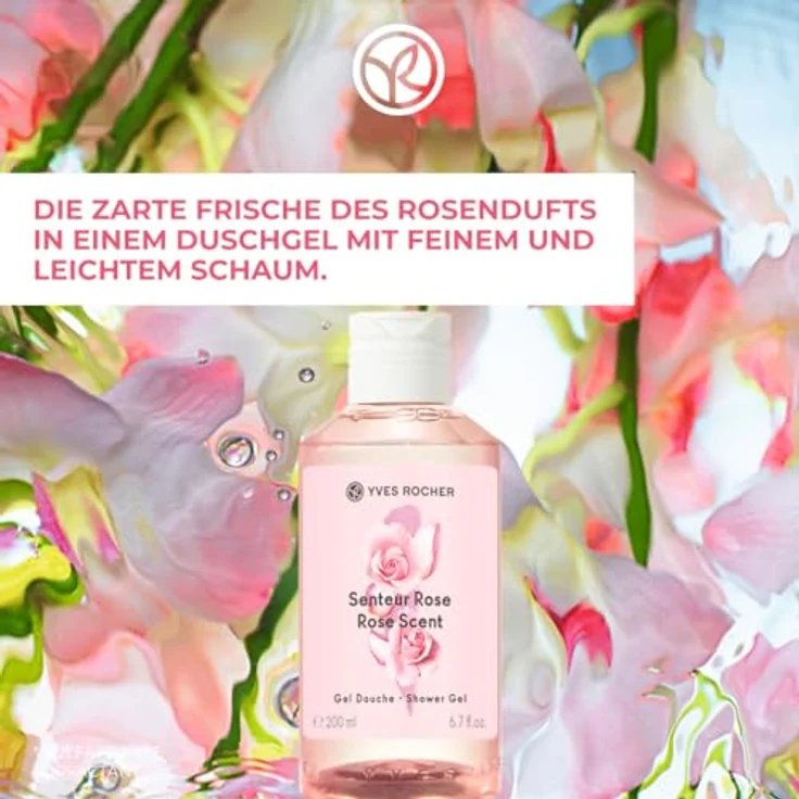 Yves Rocher Senteur Rose Duschgel, 200 ml für Damen, sanfte Reinigung und Feuchtigkeitspflege – Bild 2