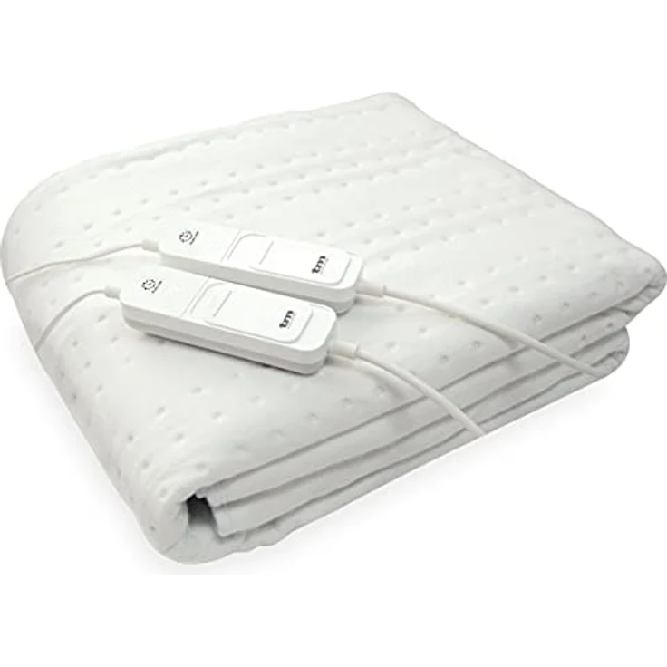 TM Electron Heizdecke, elektrischer Matratzenbezug aus Polyester, 160 x 140 cm, drei Temperaturstufen, Überhitzungsschutz, abnehmbares Kabel – Bild 1