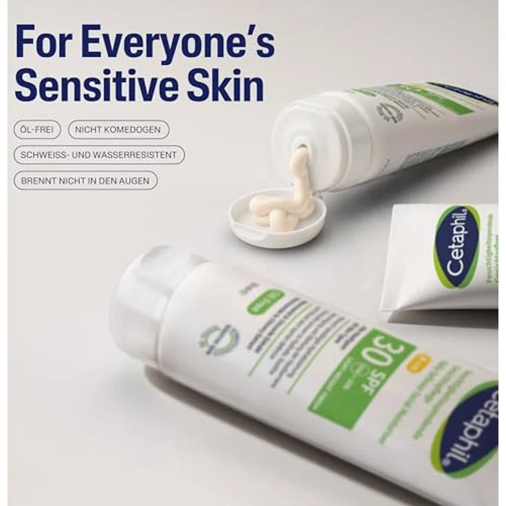 Cetaphil Feuchtigkeitsspendende Gesichtscreme SPF 30, 50 ml, ölfreie Tagescreme mit Niacinamid & Vitamin E, UVA/UVB Schutz für empfindliche & trockene Haut – Bild 4