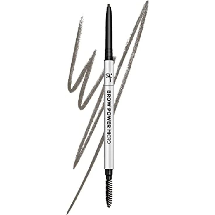 IT Cosmetics Brow Power Micro Universal Taupe Augenbrauenstift - imitiert das Aussehen von Echthaar - Budge-Proof Formel - Built-in Spoolie - 0,5g – Bild 1