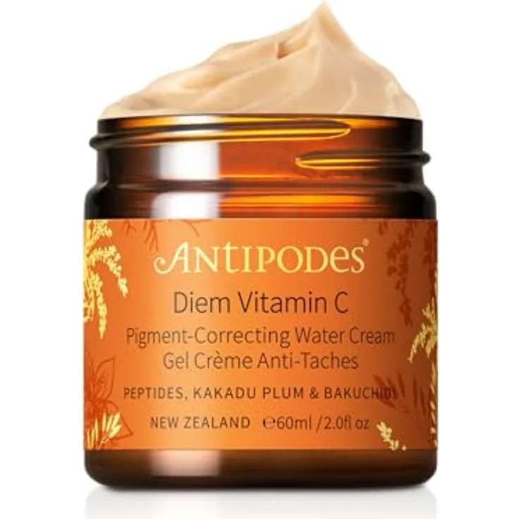 Antipodes (ANU50) Diem Vitamin C Pigmentkorrekturierende Wassercreme, 60 ml - Vegetarisch zertifiziert, mit Manuka-Honig und Vanille-Mandarine-Duft
