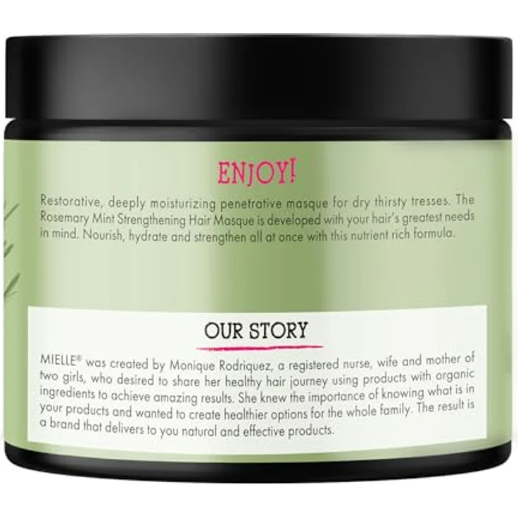 Mielle Rosemary Mint Strengthening Hair Masque, Haarmaske mit Biotin für Haarwachstum, 340g – Bild 7