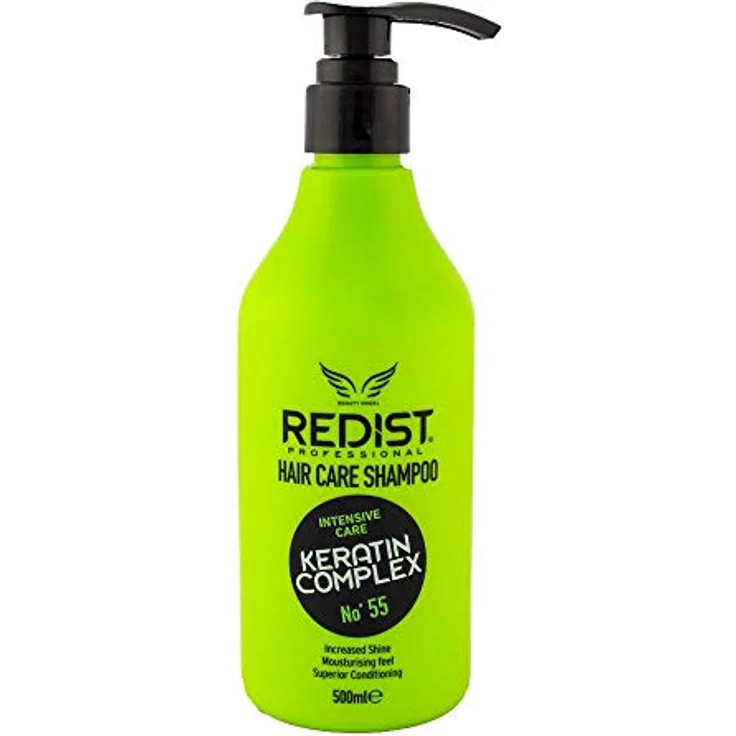 Redist Keratin Hair Care Shampoo 500ml | Haar-Shampoo mit Keratin| Intensiv reparierendes Shampoo | spendet Feuchtigkeit |gegen sprödes-trockenes-strapaziertes-Haar | Intensive Care | Anti-Frizz – Bild 1
