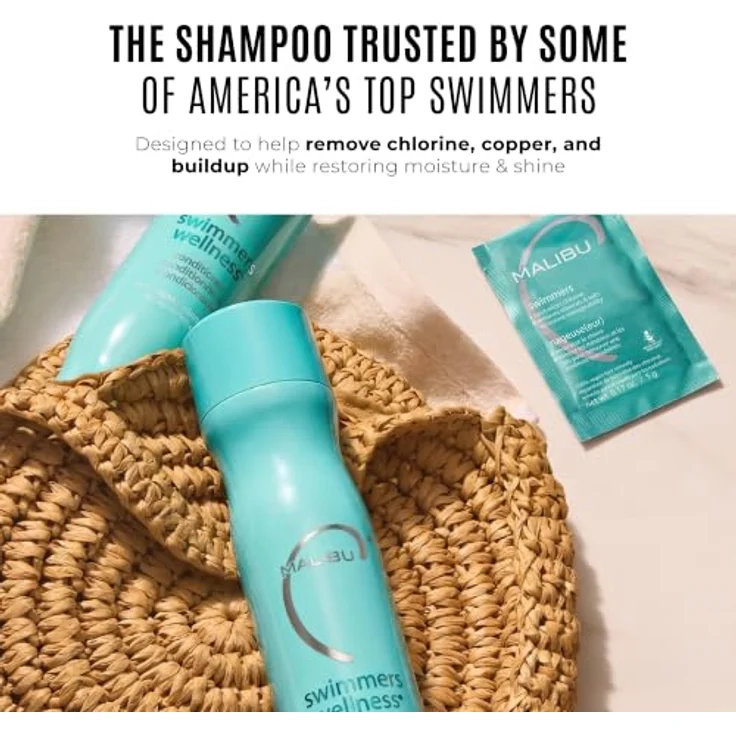 Malibu C Swimmers Wellness Shampoo, 1000 ml, schützendes Haarshampoo für SchwimmerInnen mit Feuchtigkeitsspende und Glanz verleihender Formel – Bild 7