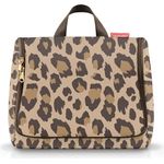reisenthel toiletbag XL Leo Macchiato - praktischer Kulturbeutel mit Haken, wasserabweisendes Material