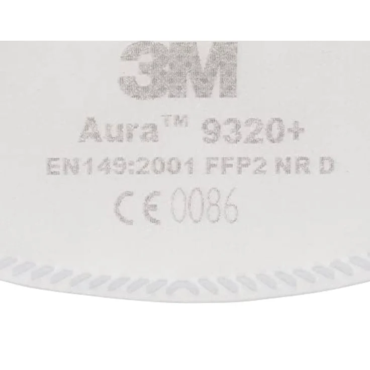3M Aura 9320+ FFP2 20 Stück, Faltmaske, 3-teiliges Design für Tragekomfort und problemloses Sprechen – Bild 5