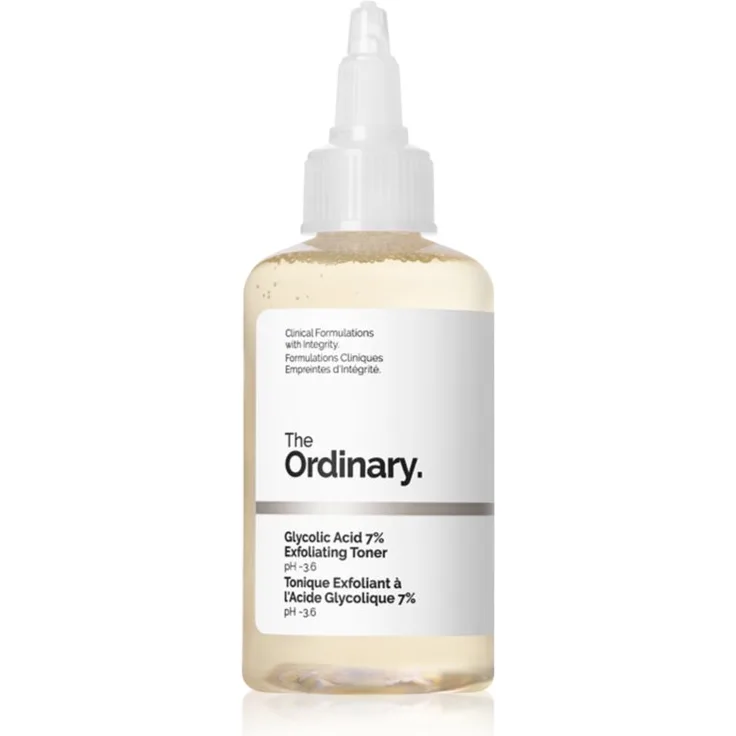 The Ordinary Glycolic Acid 7% Exfoliating Toner, 100 ml, Peeling-Reinigungstonikum für strahlende Haut, vegan
