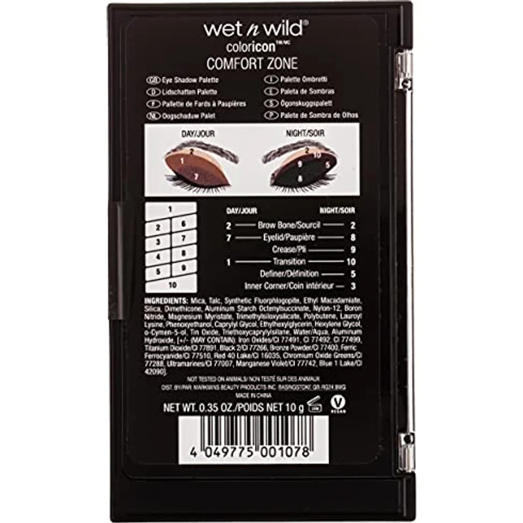 Wet 'N' Wild Augen Make-up Lidschatten Palette Make-up 10 hochpigmentierte Farben - Mix aus Schimmer + Matt in einer Lidschattenpalette 21,8 g – Bild 4