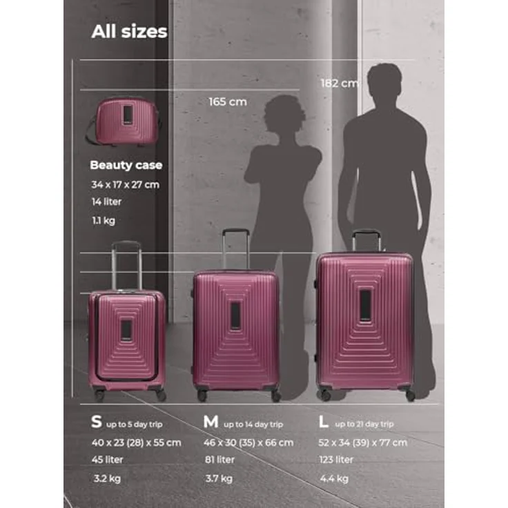 Redolz Essentials 14 Beautycase 34 cm aubergine metallic - Preisvergleich – Bild 3