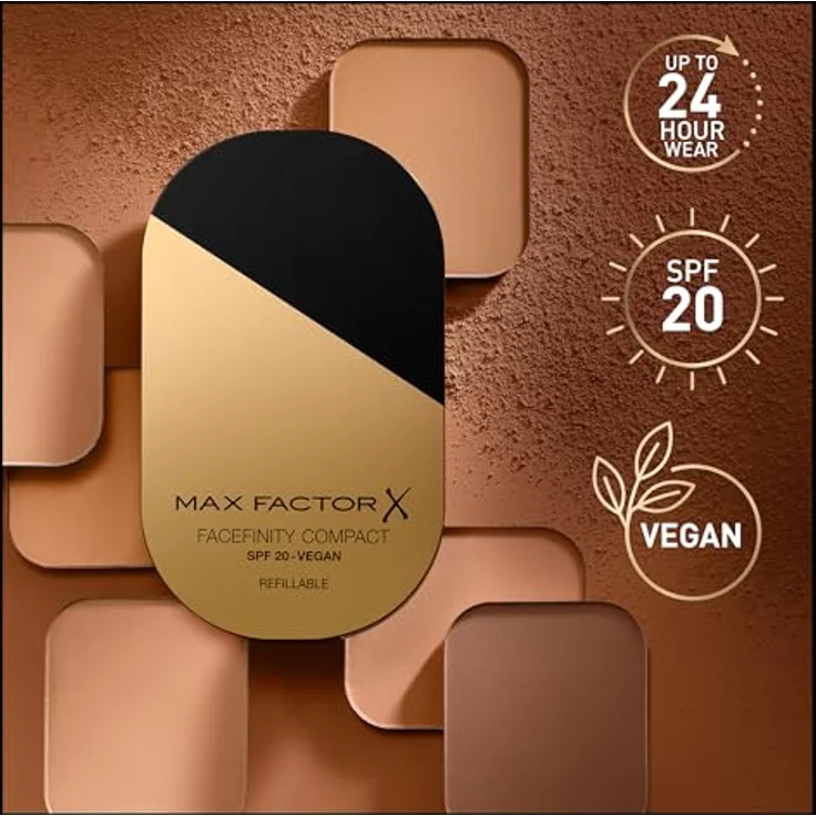 Max Factor Facefinity Refillable, mattierendes Kompakt-Make-up mit SPF 20, 006 Golden, 10 g – Bild 6