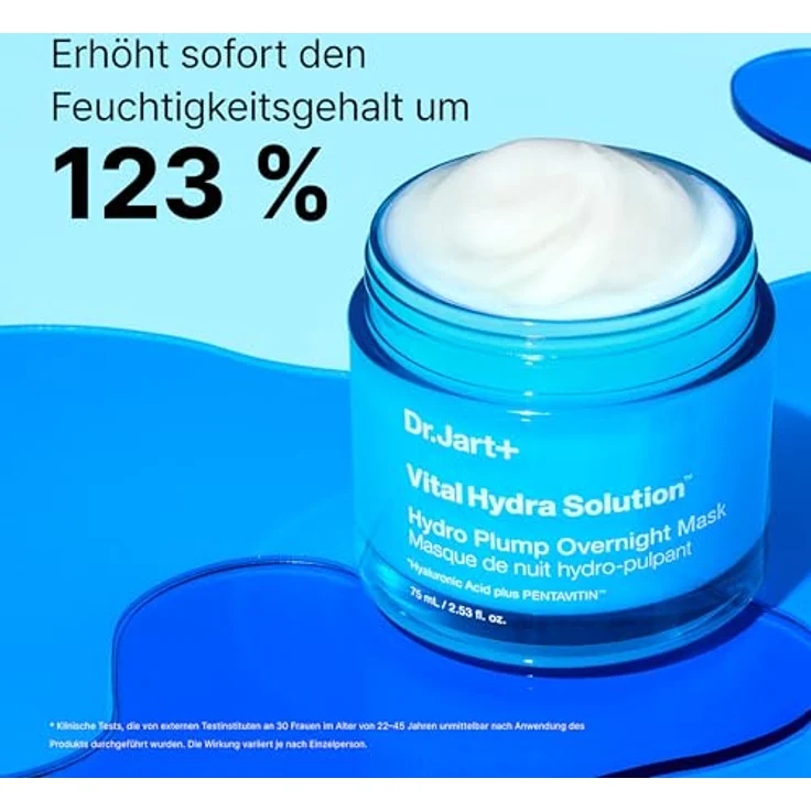 Dr. Jart+ Vital Hydra Solution™ Hydro Plump Overnight Mask, feuchtigkeitsspendende Maske mit Hyaluronsäure, 75 ml – Bild 3