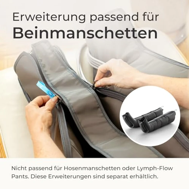 Venen Engel Beinmanschetten Erweiterung, 10 cm Umfang-Erweiterung, 2 Stück, bis 75 cm Oberschenkelumfang, kombinierbar mit bis zu 4 Erweiterungen – Bild 2