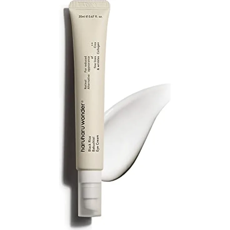 HARUHARU Wonder Black Reis Bakuchiol Augencreme 0,67 fl.oz / 20ml | Anti-Aging, Faltenpflege, natürliche Retinol-Alternative | Tierversuchsfrei