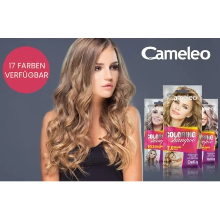 Delia Cosmetics Cameleo Pomegranate Coloring Shampoo, 40 ml, Tönungsshampoo für dezente Farbauffrischung in Juicy Pomegranate – Bild 4