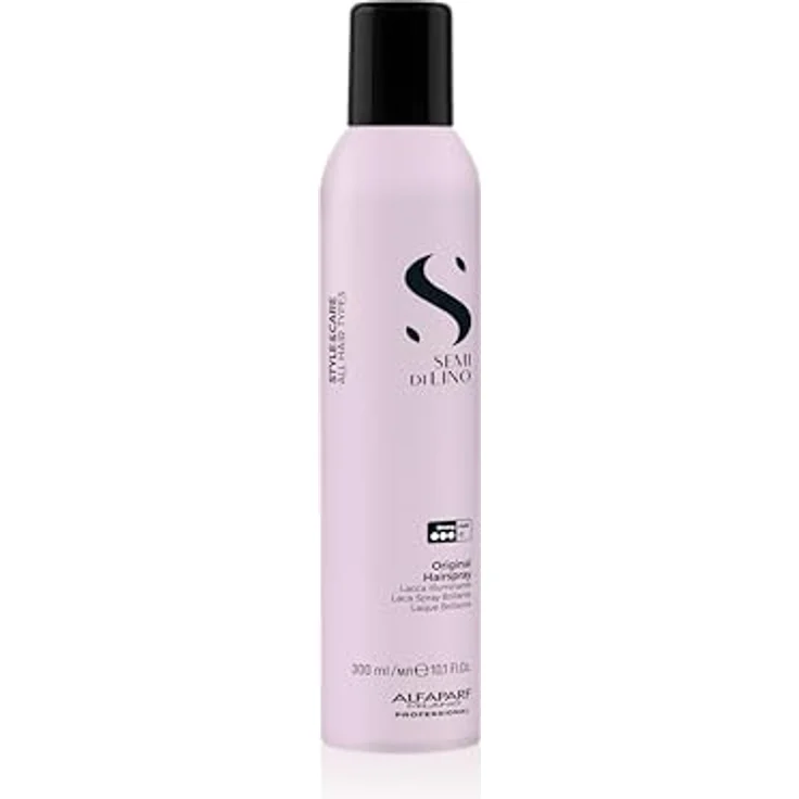 Alfaparf Milano Semi di Lino Style&Care Original Hairspray, starker Haarlack mit hohem Glanz, für alle Haartypen, 300 ml – Bild 1