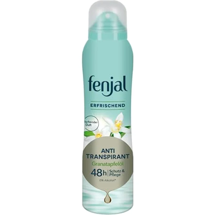 Fenjal Anti-Transpirant Spray - 150 ml, 48h Schutz, mit Granatapfelkernöl, Anti-Transpirant, vegane Pflege für empfindliche Haut - Erfrischend – Bild 1