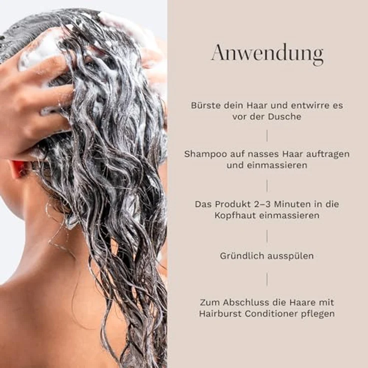 HAIR BURST Shampoo für Locken & Wellen, sulfatfrei, 350ml, feuchtigkeitsspendend und statikfrei – Bild 5