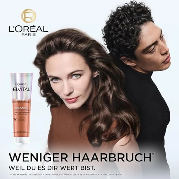 L'Oréal Paris Fiber Booster Anti-Haarverlust-Conditioner, Spülung gegen Haarausfall, Für dichteres & stärkeres Haar, Stärkt Haarfasern, Weniger Haarbruch, Gegen Haarverlust, Elvital, 150 ml – Bild 2