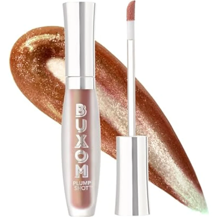 Buxom PLUMP SHOT™ COLLAGEN PEPTIDES ADVANCED PLUMPING MULTICHROME LIP SERUM, Glitzer-Lipgloss mit vergrößerndem Effekt, Farbton Celestial Nude, 4 ml – Bild 1