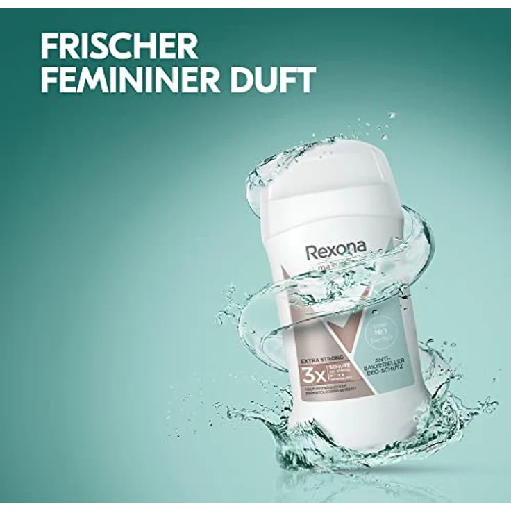 Rexona Maximum Protection Anti-Transpirant Deo Stick Antibakterieller Deo-Schutz gegen starkes Schwitzen und Körpergeruch ohne Alkohol 40 ml 6 Stück – Bild 5
