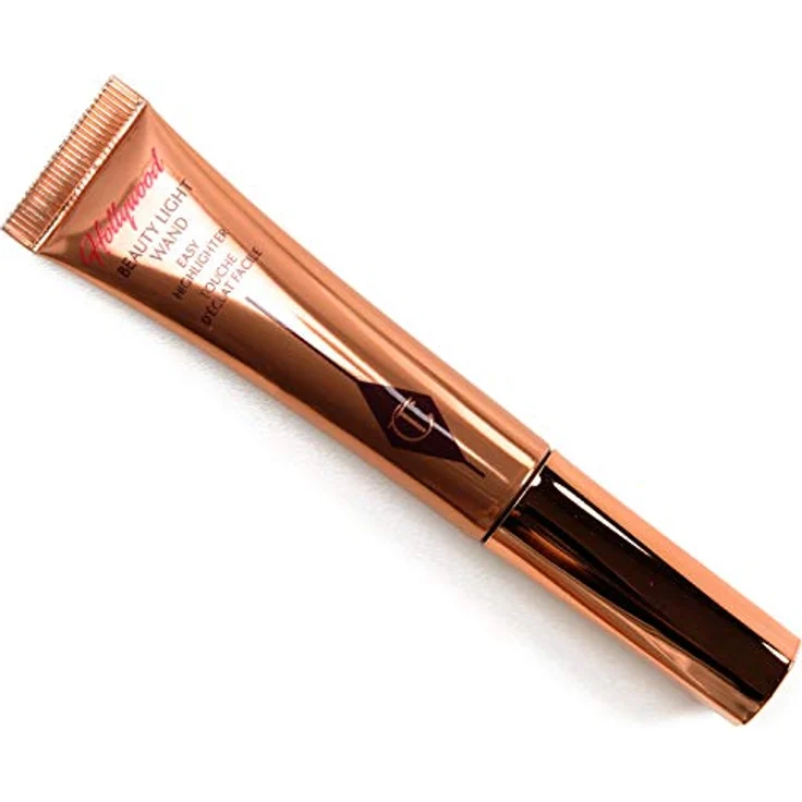 Charlotte Tilbury Hollywood Beauty Light Wand Highlighter, Full Size, hochglänzender Effekt mit seidig glatter Textur und aufhellenden Pigmenten