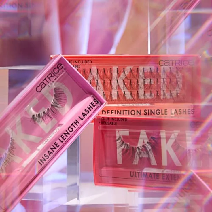 Catrice Faked Big Volume Lashes, künstliche Wimpern, Schwarz, langanhaltend, Falsche Wimpern-Effekt, ohne Mikroplastikpartikel, Nanopartikel frei, ohne Parfüm, ölfrei, 1er Pack (1pair) – Bild 5