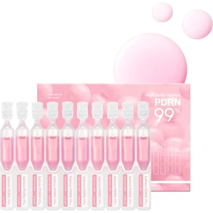 Medicube PDRN Pink One Day Serum Set, 10 Ampullen à 1,5 ml, feuchtigkeitsspendendes Anti-Aging Serum mit Lachs-DNA, Hyaluronsäure, Niacinamid & Peptiden für strahlende Haut