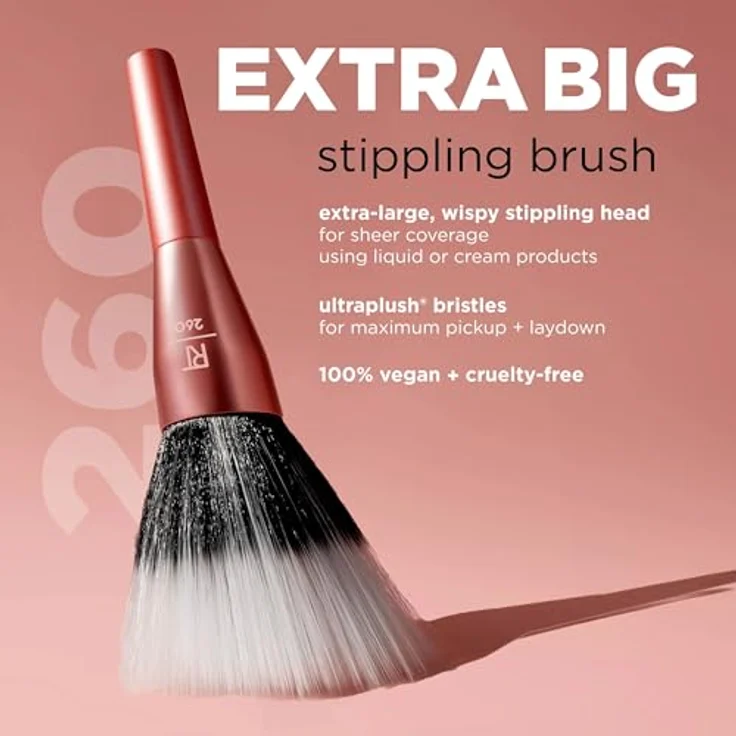 Real Techniques Extra Big Stippling Brush RT 260, veganer Make-up-Pinsel für präzises Wangen-Make-up – Bild 4