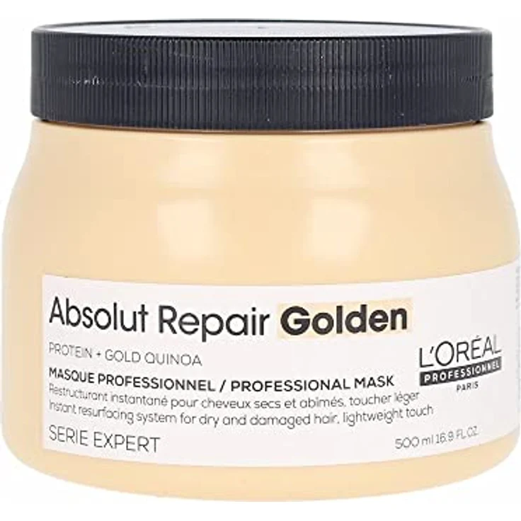L´Oréal Professionnel Série Expert Absolut Repair Gold Quinoa + Protein Golden Masque pflegende Haarmaske für stark geschädigtes Haar 500 ml – Bild 2