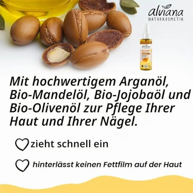 Alviana Satin Secret Beauty Öl Bio-Arganöl (100 ml) – Bild 4
