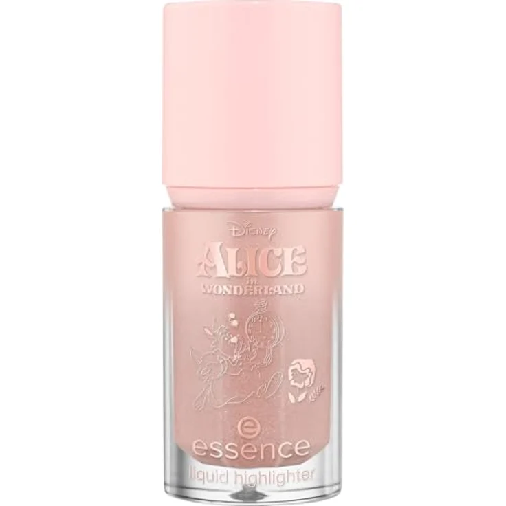 essence Disney Alice in Wonderland flüssiger Aufheller Farbton 02 - Glowin' Down The Rabbit Hole, 4 ml, vegan, alkoholfrei, reichhaltige Pigmentierung für strahlenden Glow – Bild 2