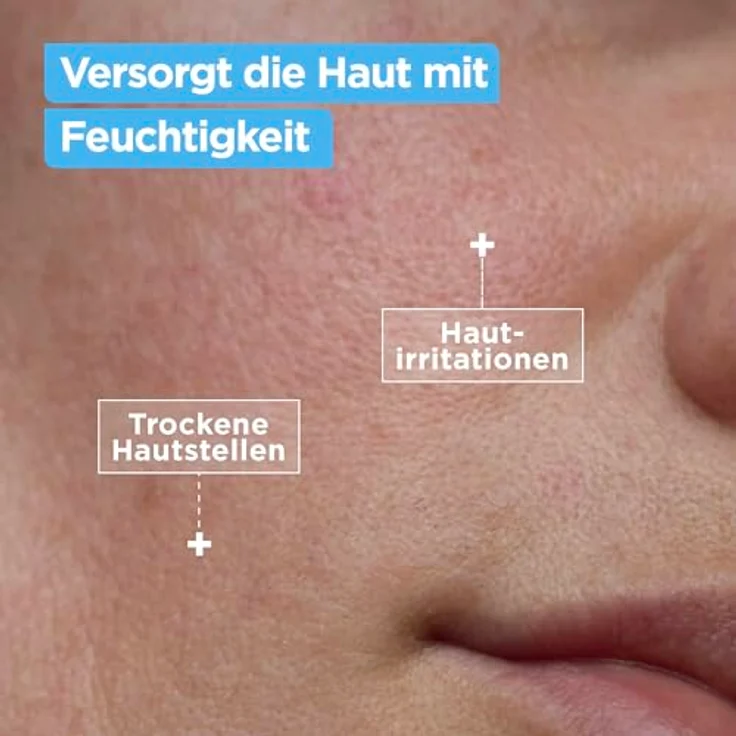 Mixa Anti-Trockenheit Creme, Gesichtscreme für trockene, empfindliche Haut mit Hyaluronsäure und Squalan, 50 ml – Bild 2
