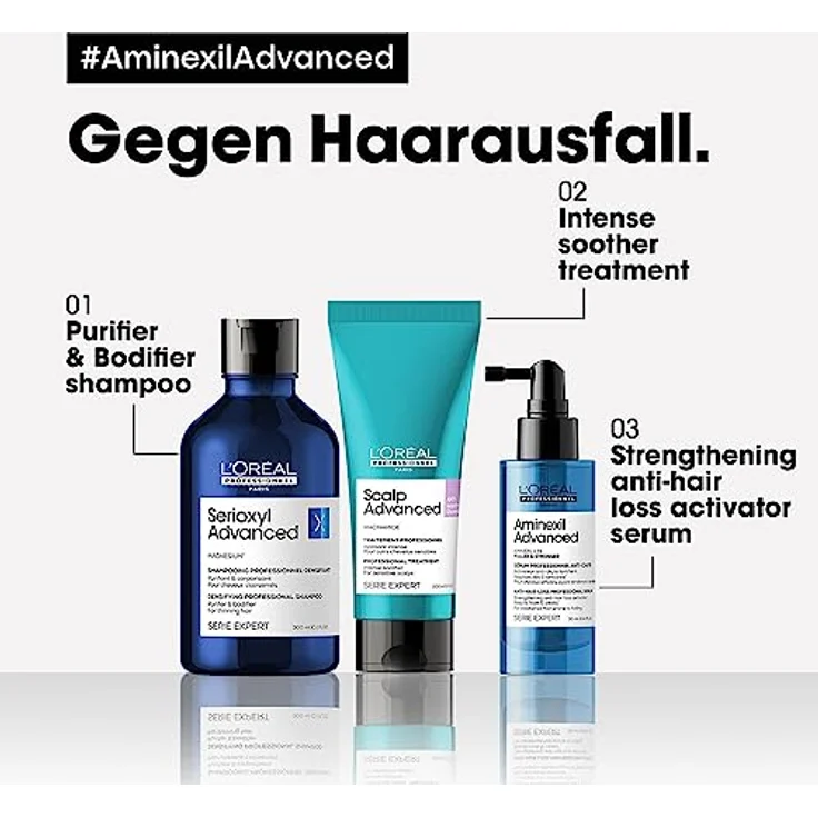 L'Oréal Professionnel | Stärkendes Serum gegen Haarausfall, Für volleres und kräftigeres Haar, Aminexil Advanced Anti-Hair Loss Activator Serum, 90 ml – Bild 2